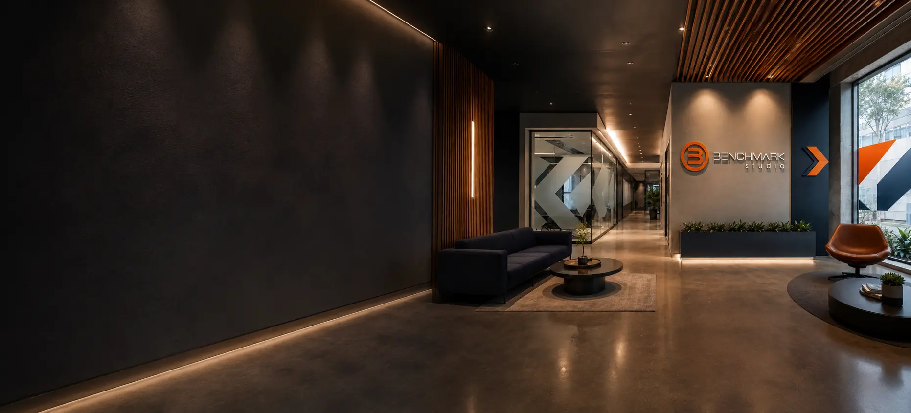 Benchmark branded interior environment